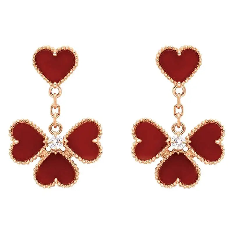 Van Cleef & Arpels SWEET CLOVER CARNELIAN EARINGS