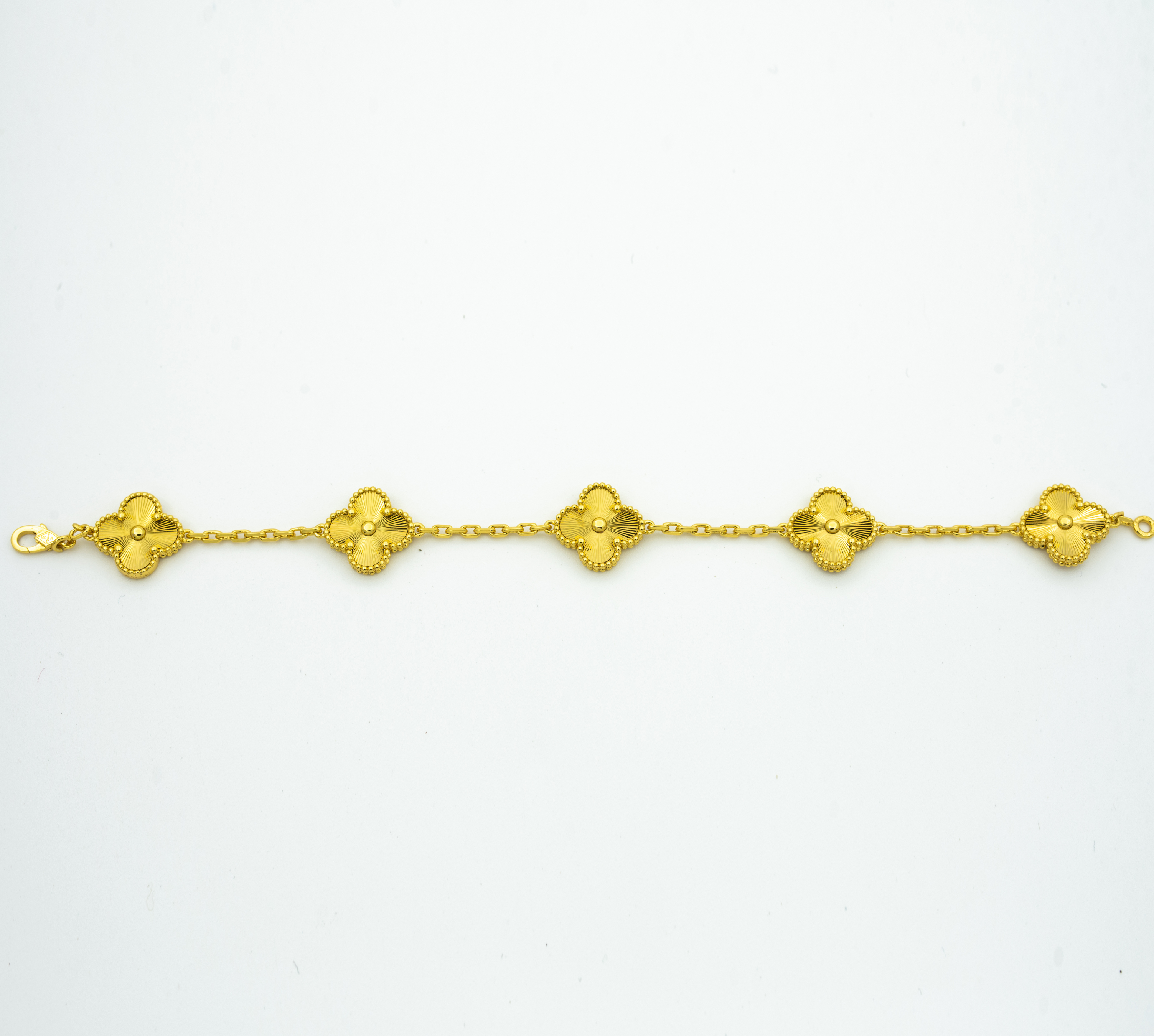 Van Cleef & Arpels CLOVER GOLD BRACELET 5 MOTIF