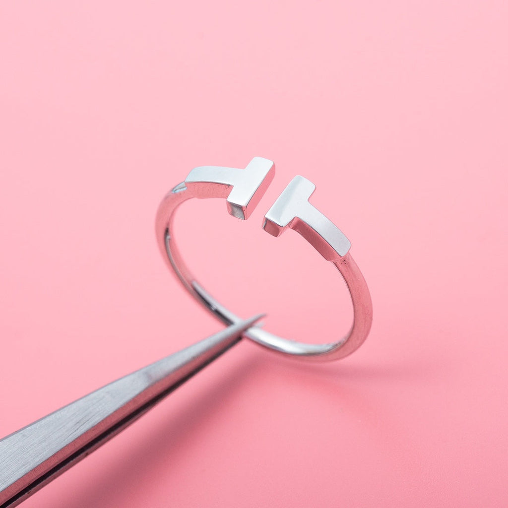 TIFFANY T RING SILVER 2.5MM