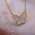 Van Cleef & Arpels LUCKY BUTTERFLY PEDANT NECKLACE GOLD MOP