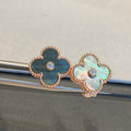 Van Cleef & Arpels CLOVER MOP PINK-GOLD DIAMOND EARRINGS