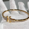 TIFFANY T BRACELET 1.8MM MOP DIAMOND PINK GOLD