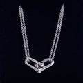 TIFFANY HARDWEAR DOUBLE LINK PEDANT SILVER NECKLACE