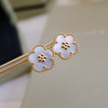 Van Cleef & Arpels LUCKY PINK GOLD WHITE MOP EARRINGS