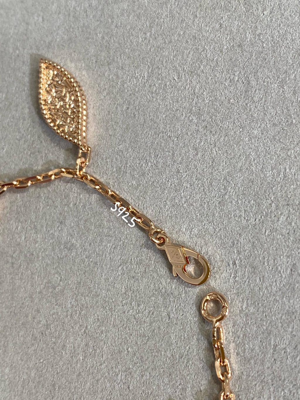 Van Cleef & Arpels LUCKY SPRING PINK GOLD BRACELET 5 MOTIF