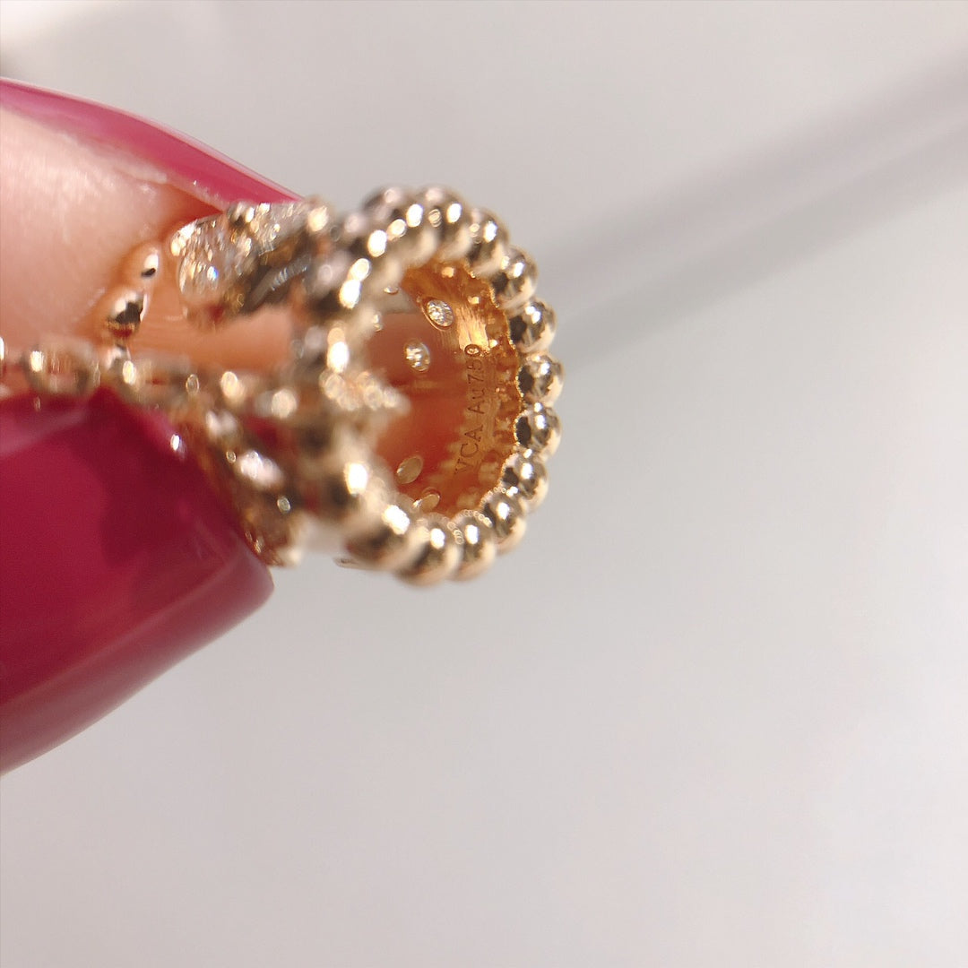 Van Cleef & Arpels CLOVER PINK-GOLD NECKLACE