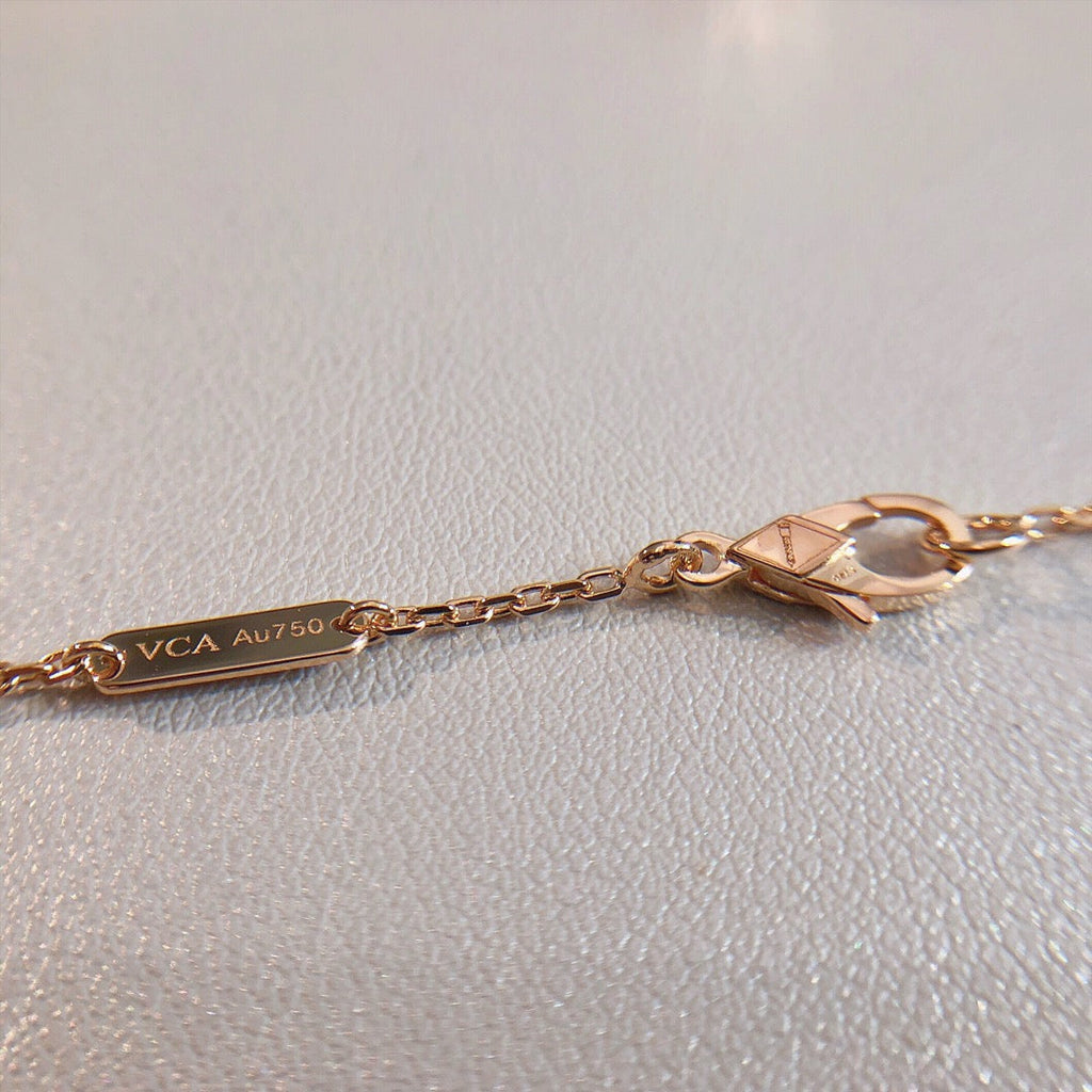 Van Cleef & Arpels PERLEE PEDANT PINK GOLD NECKLACE