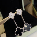 Van Cleef & Arpels CLOVER DIAMOND AND ONYX EARRINGS
