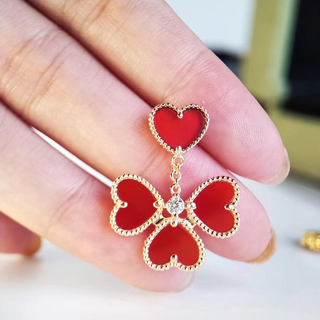 Van Cleef & Arpels SWEET CLOVER CARNELIAN EARINGS