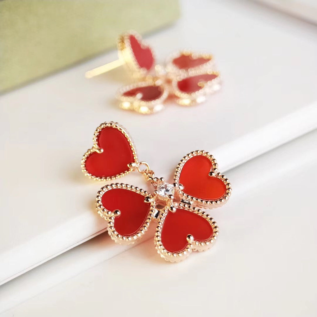 Van Cleef & Arpels SWEET CLOVER CARNELIAN EARINGS