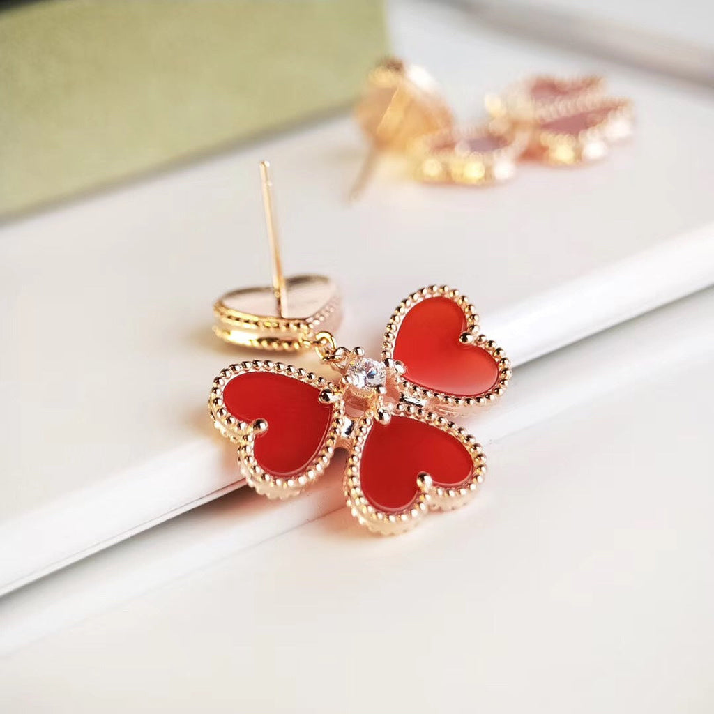 Van Cleef & Arpels SWEET CLOVER CARNELIAN EARINGS