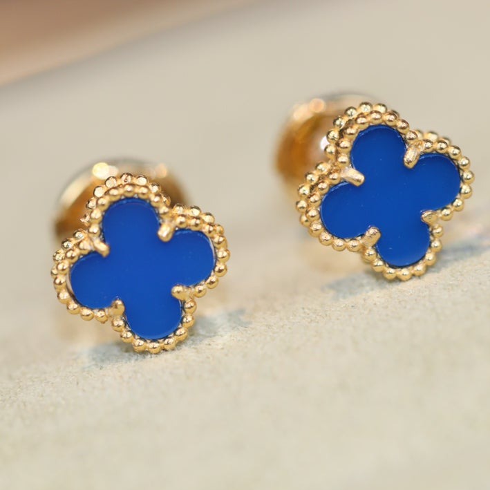 Van Cleef & Arpels CLOVER MINI TURQUOISE EARRINGS