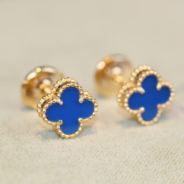 Van Cleef & Arpels CLOVER MINI TURQUOISE EARRINGS