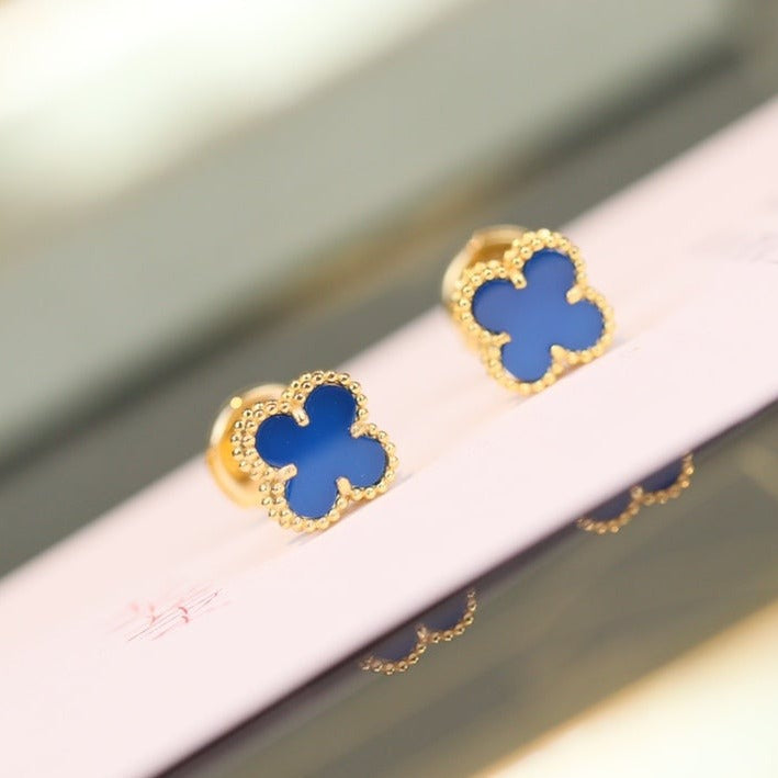 Van Cleef & Arpels CLOVER MINI TURQUOISE EARRINGS