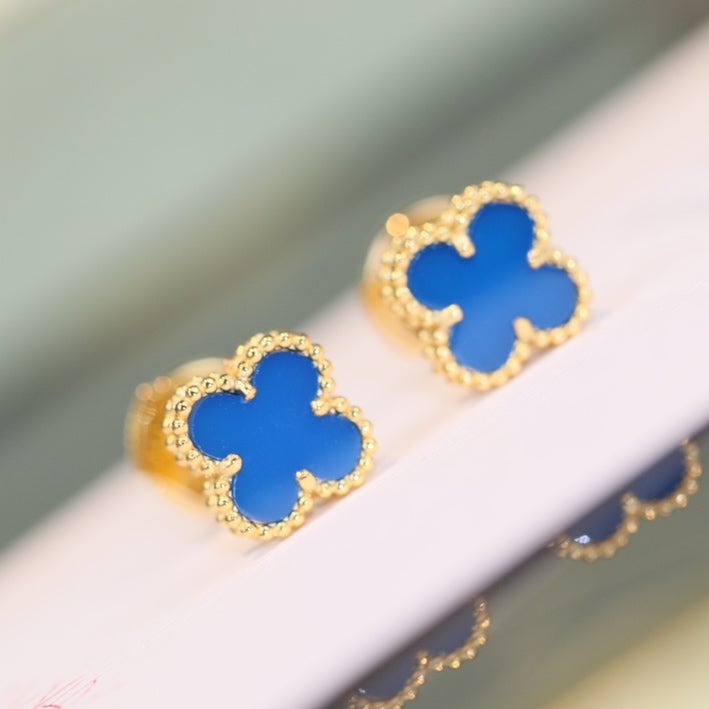 Van Cleef & Arpels CLOVER MINI TURQUOISE EARRINGS