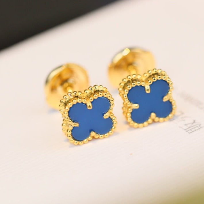 Van Cleef & Arpels CLOVER MINI TURQUOISE EARRINGS