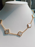 Van Cleef & Arpels VINTAGE MOP NECKLACE 10 MOTIFS GOLD