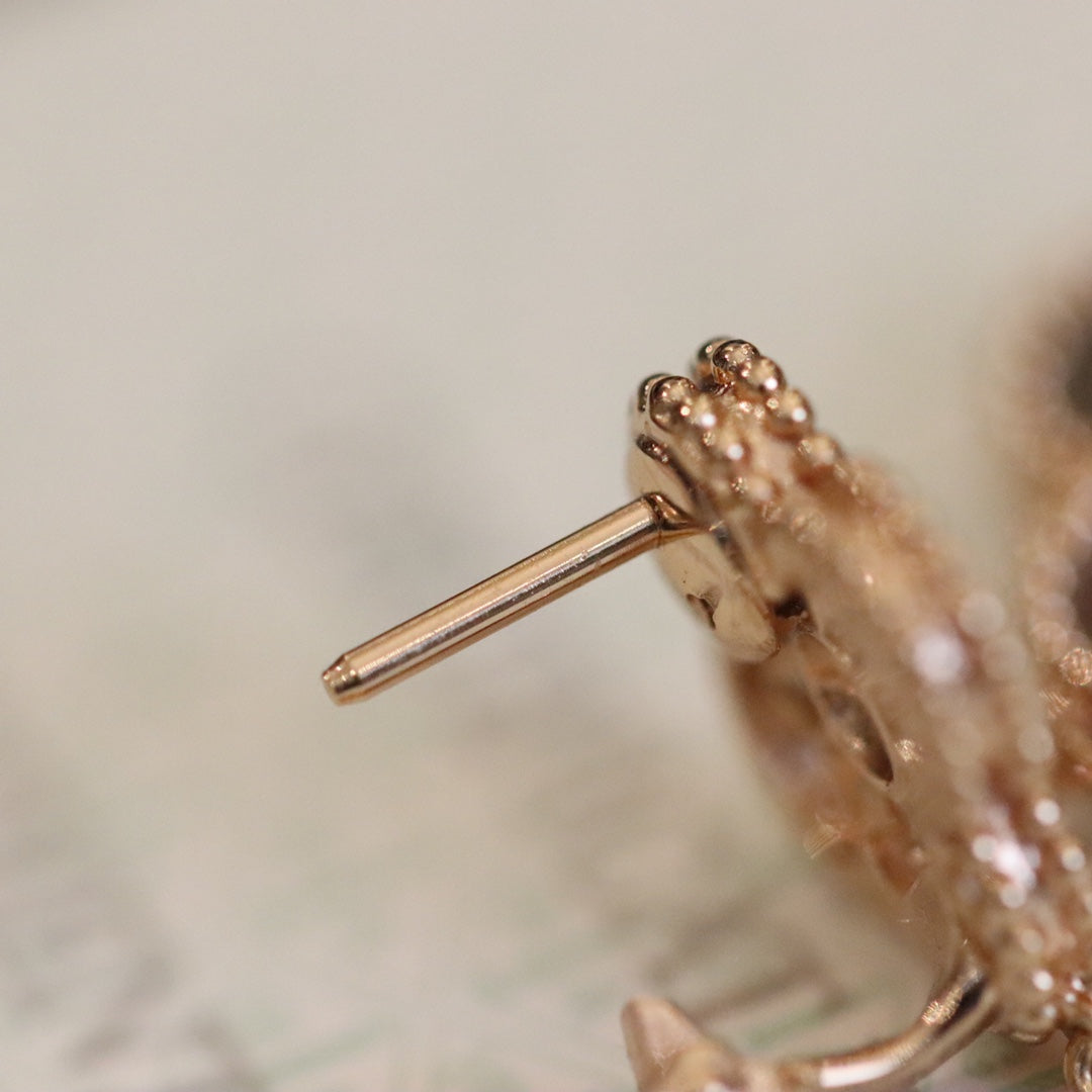 Van Cleef & Arpels VINTAGE EARRINGS PINK GOLD DIAMOND