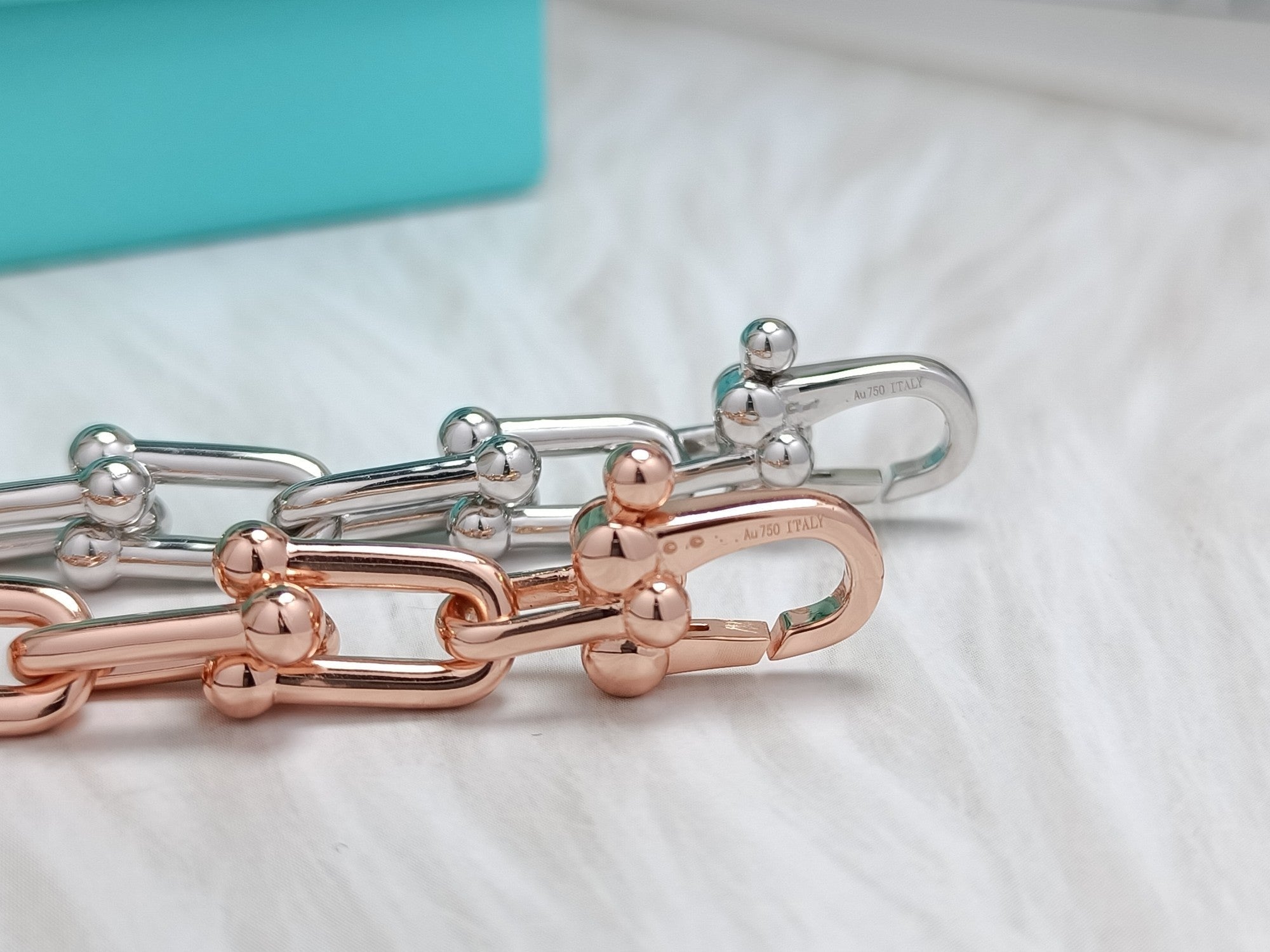 TIFFANY HARDWEAR BRACELET PINK GOLD AND SILVER