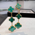 Van Cleef & Arpels CLOVER MALACHITE 3 MOTIFS GOLD