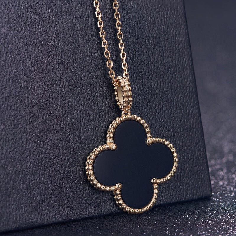 Van Cleef & Arpels CLOVER PINK GOLD NECKLACE