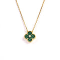 Van Cleef & Arpels CLOVER CLOVER PEDANT MALACHITE GOLD NECKLACE