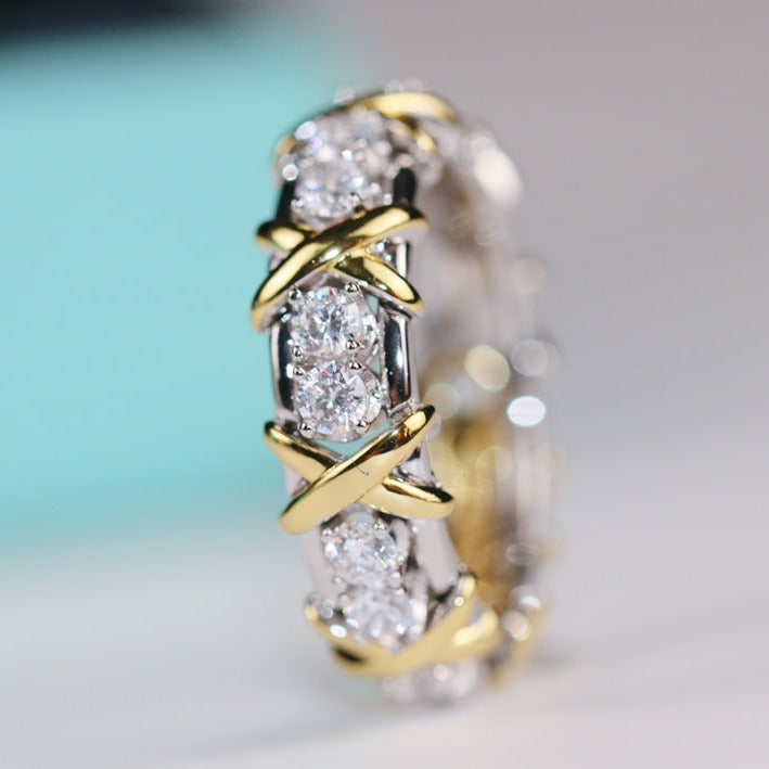 TIFFANY SIXTEEN STONE RING GOLD