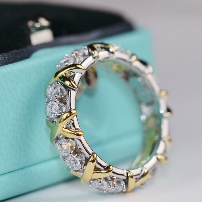 TIFFANY SIXTEEN STONE RING GOLD