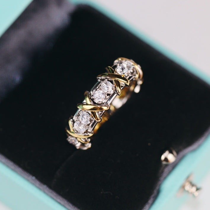 TIFFANY SIXTEEN STONE RING GOLD