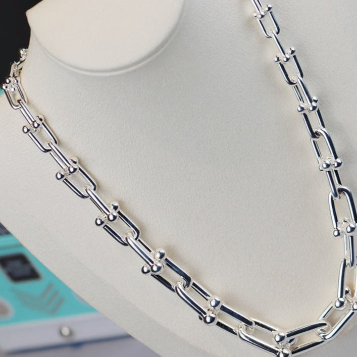 TIFFANY HARDWEAR LINK SILVER NECKLACE