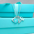 TIFFANY LOVE TEXT PEDANT NECKLACE