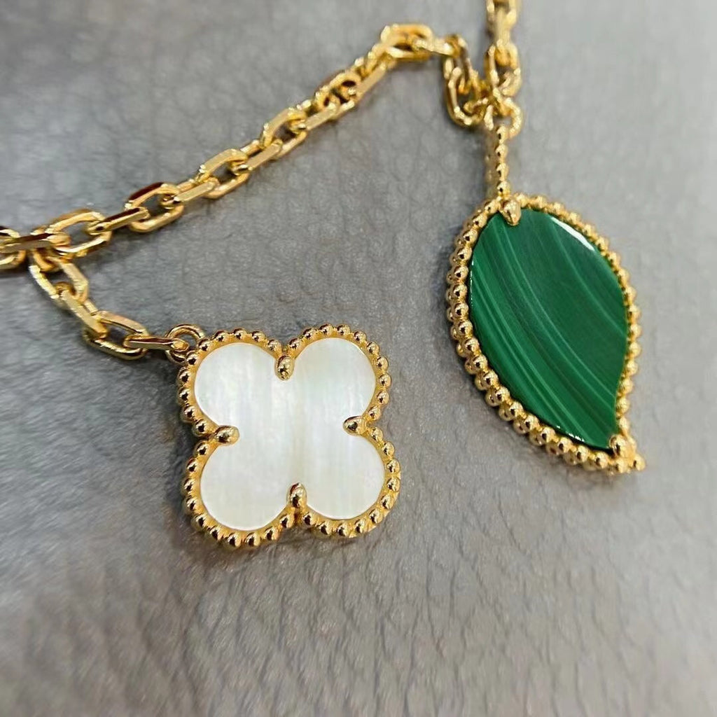 Van Cleef & Arpels HEART BUTTERFLY CLOVER BRACELET 4 MOTIFS