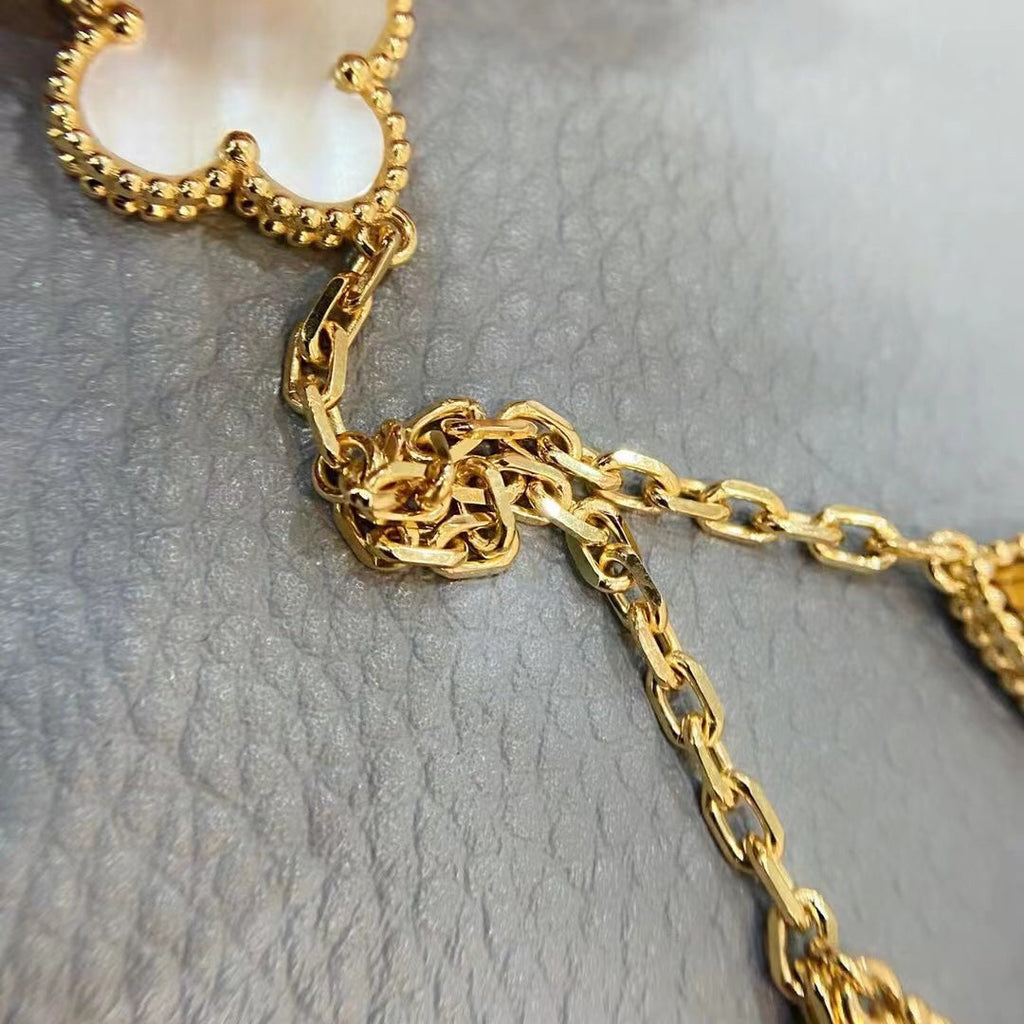 Van Cleef & Arpels HEART BUTTERFLY CLOVER BRACELET 4 MOTIFS