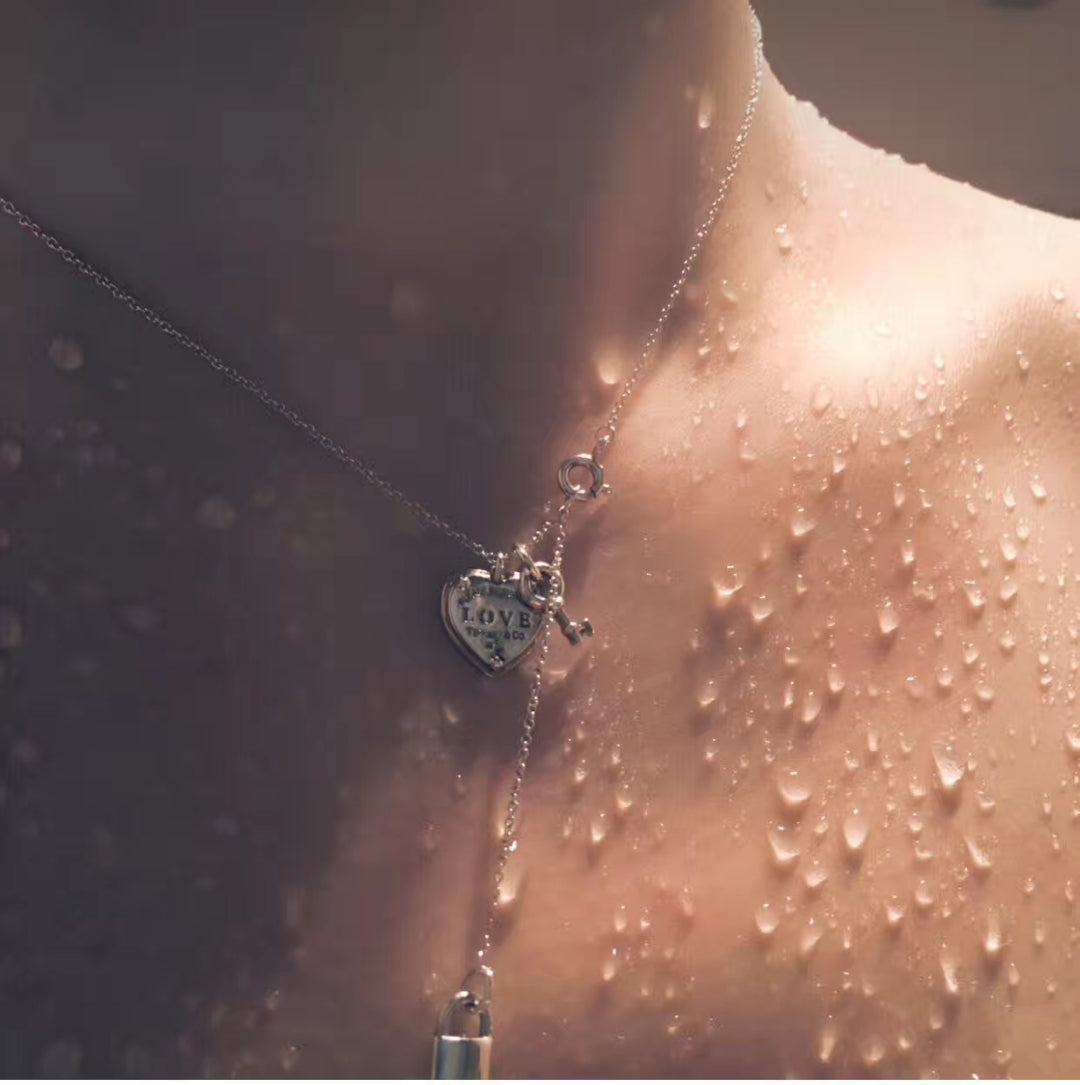 TIFFANY KEY AND HEART SILVER NECKLACE