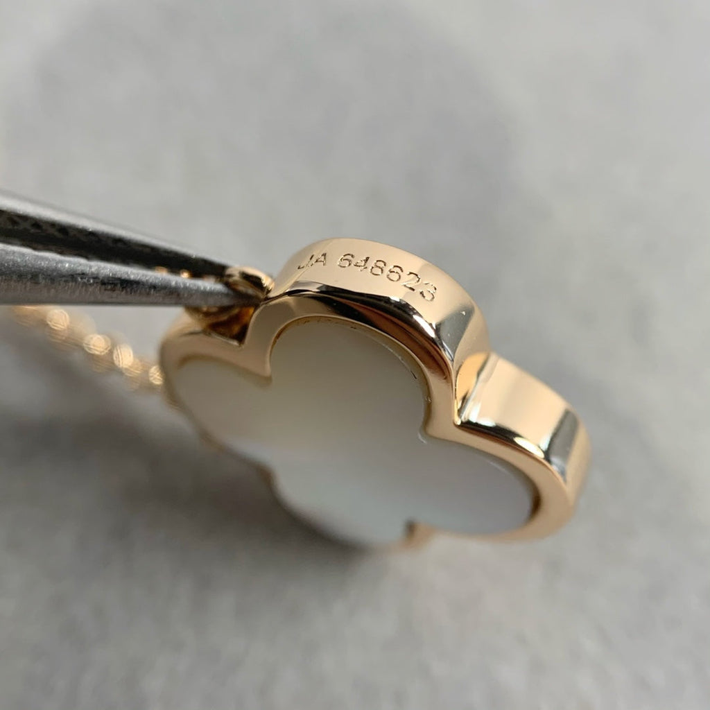 Van Cleef & Arpels PURE CLOVER PINK GOLD MOP NECKLACE