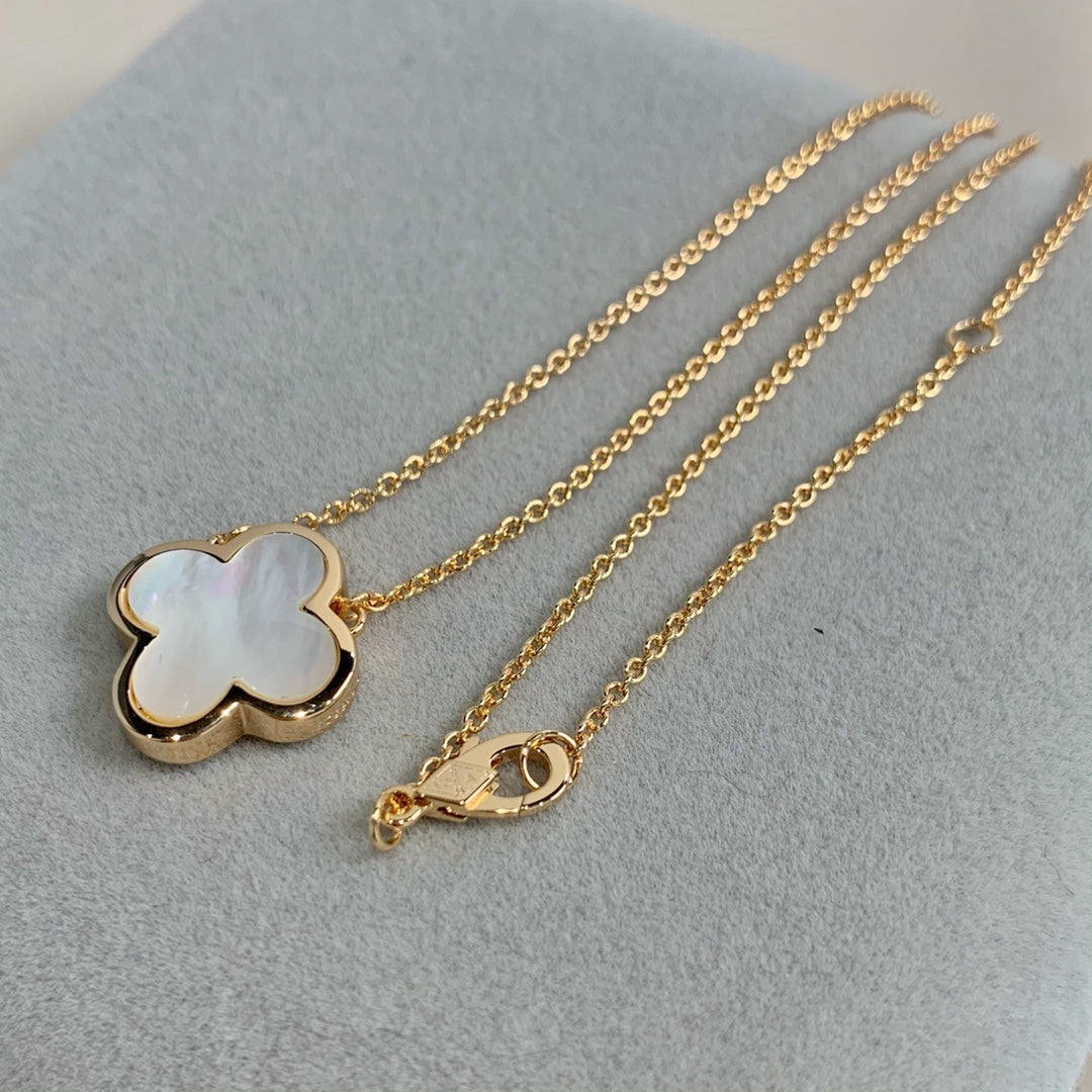 Van Cleef & Arpels PURE CLOVER PINK GOLD MOP NECKLACE