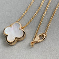 Van Cleef & Arpels PURE CLOVER PINK GOLD MOP NECKLACE