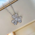 Van Cleef & Arpels CLOVER DIAMOND NECKLACE SILVER