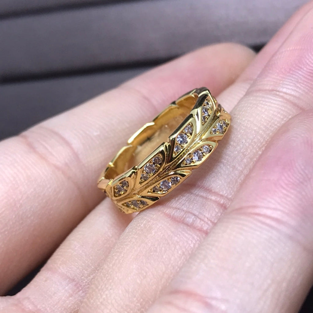 TIFFANY OLIVE LEAF RING DIAMONDS