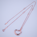 TIFFANY OPEN HEART PEDANT PINK GOLD NECKLACE