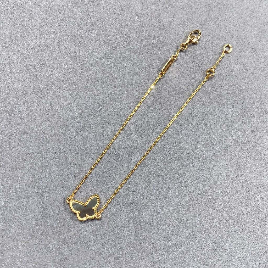 Van Cleef & Arpels BUTTERFLY DARK MOP GOLD BRACELET