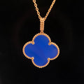 Van Cleef & Arpels CLOVER NECKLACE TURQUOISE PINK GOLD