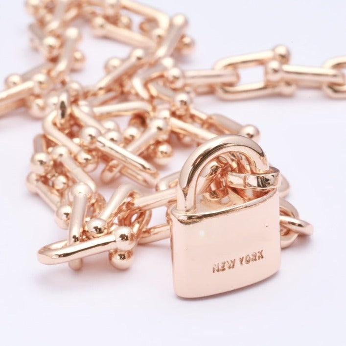 TIFFANY HARDWEAR PINK GOLD WRAP NECKLACE