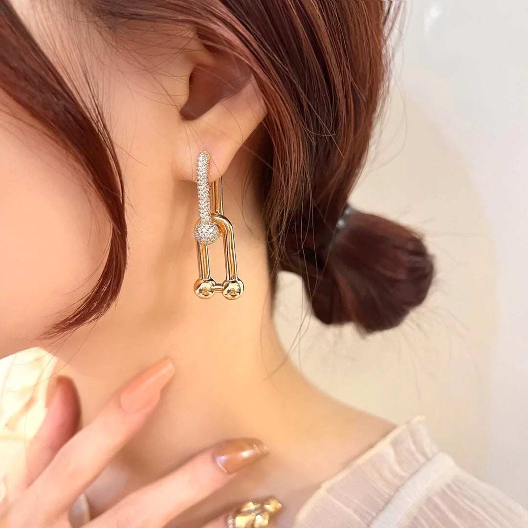 TIFFANY HARDWEAR DROP EARRINGS DIAMONDS