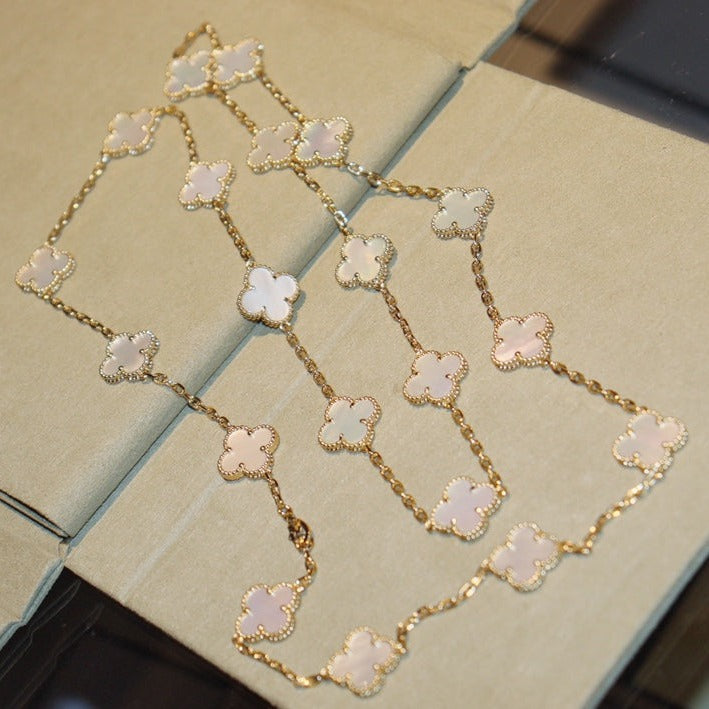 Van Cleef & Arpels CLOVER 20 MOTIFS WHITE MOP GOLD