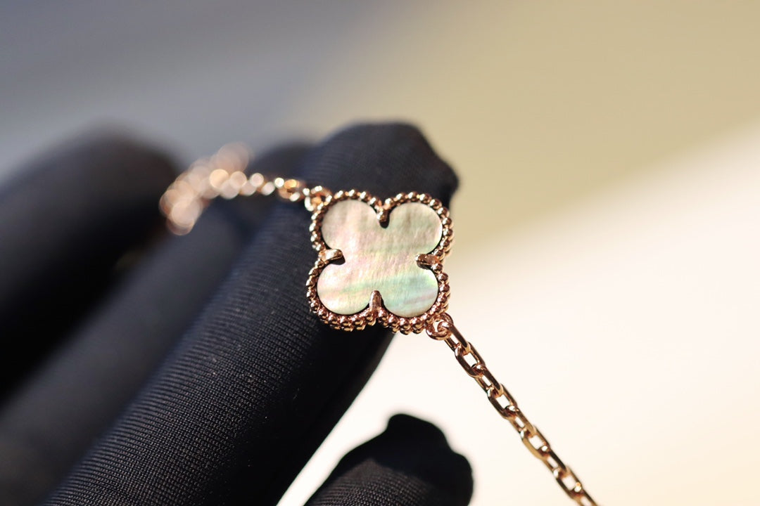 Van Cleef & Arpels CLOVER 20 MOTIFS DARK MOP DIAMOND PINK GOLD