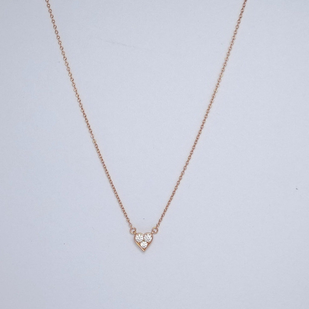 TIFFANY HEART 3 DIAMONDS PEDANT NECKLACE