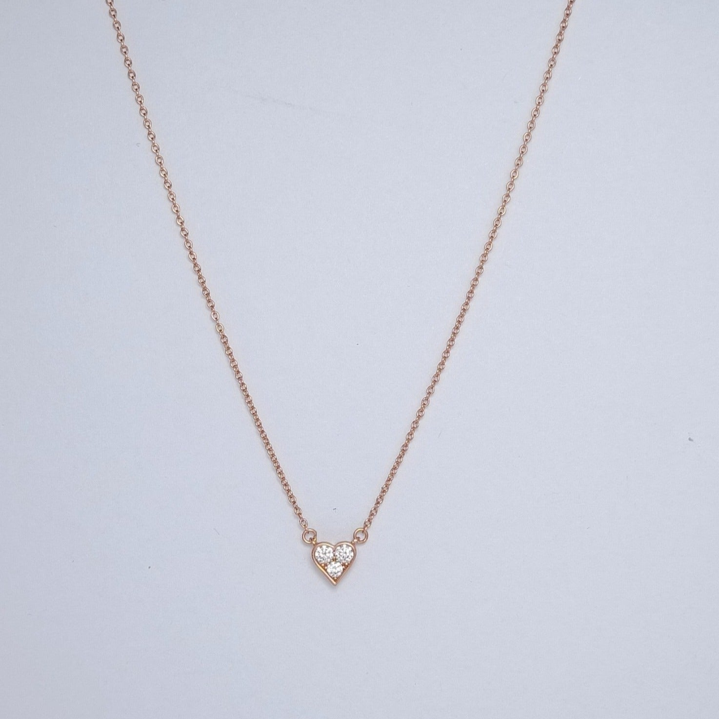TIFFANY HEART 3 DIAMONDS PEDANT NECKLACE