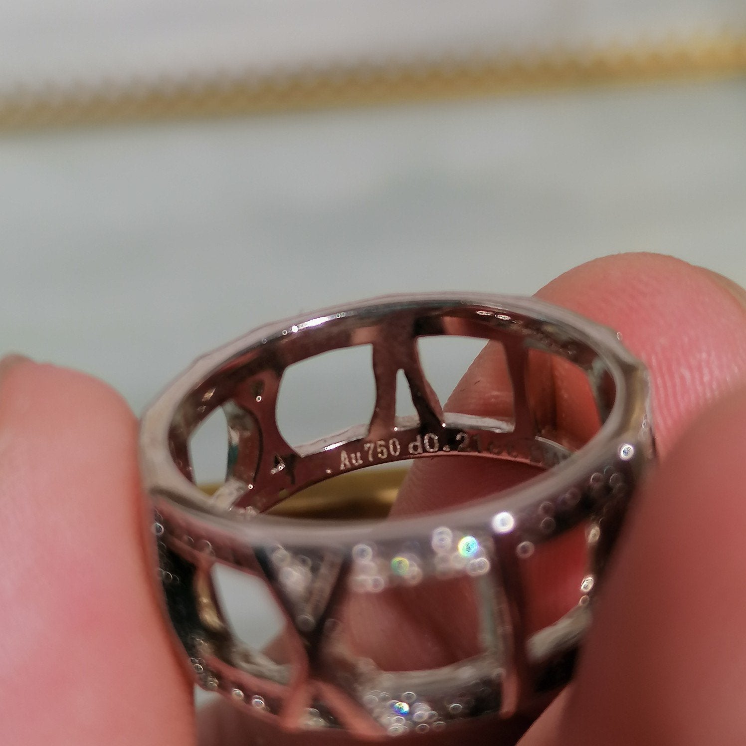 TIFFANY ATLAS LARGE OPEN DIAMOND RING