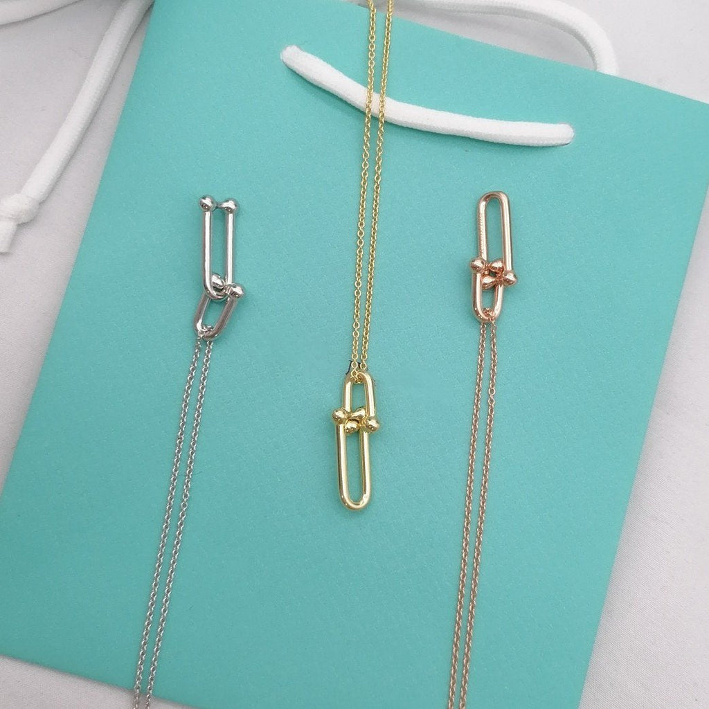 TIFFANY HARDWEAR GOLD DROP PEDANT NECKLACE